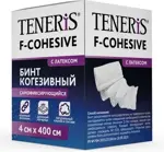 Teneris F-Cohesive Бинт когезивный самофиксирующийся, 4 см х 4 м, 1 шт, белого цвета, с латексом фото
