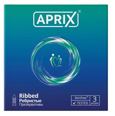 Aprix Ribbed презервативы, презерватив, 3 шт, ребристые фото