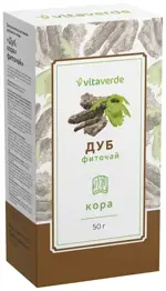 Vitaverde Кора дуба, сырье растительное измельченное, 50 г, 1 шт. фото