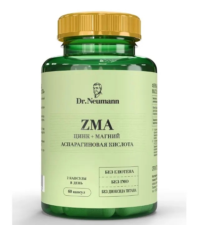 Dr. Neumann ZMA Цинк + Магний + Аспарагиновая кислота, капсулы, 60 шт. фото