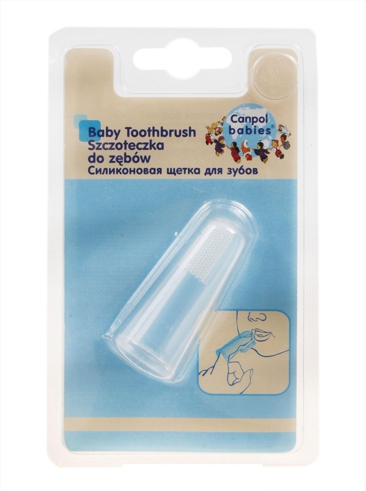 Canpol babies силиконовая щетка для зубов, 1 шт, 0+ мес, арт. 9/117 фото