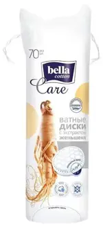 Bella Cotton Care Ватные диски экстракт женьшеня, ватные диски, 70 шт. фото