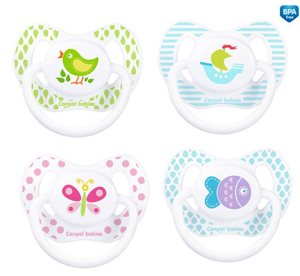 Canpol Summertime Пустышка анатомическая силиконовая, 1 шт, цвет в ассортименте, 18+ мес, арт. 23/468 фото