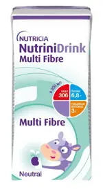 NutriniDrink Multi Fibre с пищевыми волокнами, жидкость для приема внутрь, 200 мл, 1 шт, нейтральный, для детей с 1 года фото