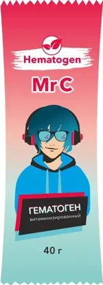 Гематоген витаминизированный, плитка, 40 г, 1 шт. фото 2