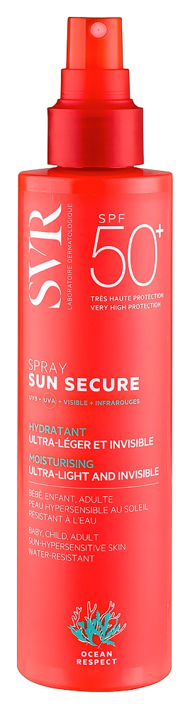 SVR Sun Secure Безопасное солнце спрей увлажняющий, спрей, 200 мл, 1 шт, SPF 50+ фото