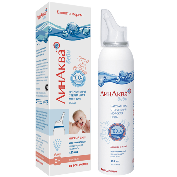 ЛинАква беби, раствор изотонический, 125 мл, 1 шт. фото
