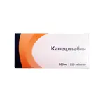 Капецитабин, 500 мг, таблетки, покрытые пленочной оболочкой, 120 шт. фото 