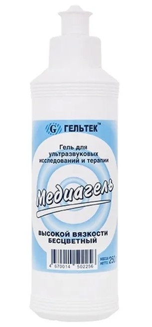 Гельтек Медиагель Гель для УЗИ и терапии, гель, 250 г, 1 шт, бесцветный, высокой вязкости фото