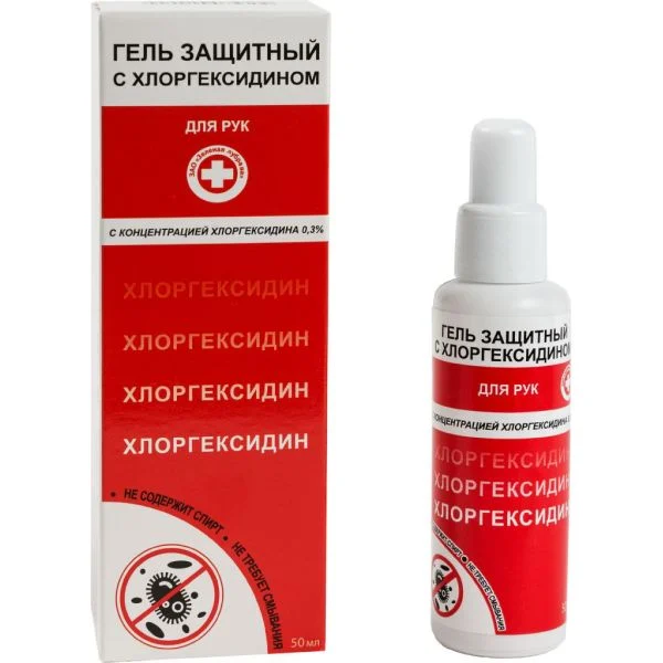 Гель защитный с хлоргексидином, гель, 50 мл, 1 шт. фото
