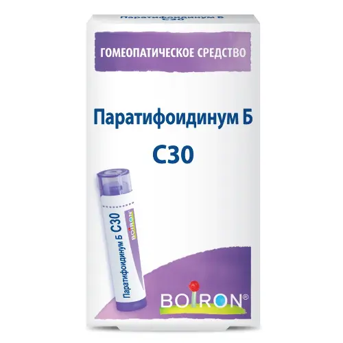 Паратифоидинум Б C30, гранулы гомеопатические, 4 г, 1 шт. фото