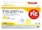 Insupen Иглы для инсулиновой шприц-ручки, 100 шт, 30G (0,3х8 мм) фото