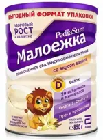 PediaSure Малоежка, смесь сухая, 850 г, 1 шт, ваниль, для детей с 12 месяцев фото