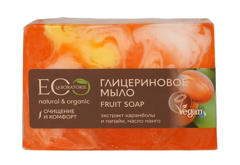EcoLab fruit soap мыло глицериновое, мыло твердое, 130 г, 1 шт. фото