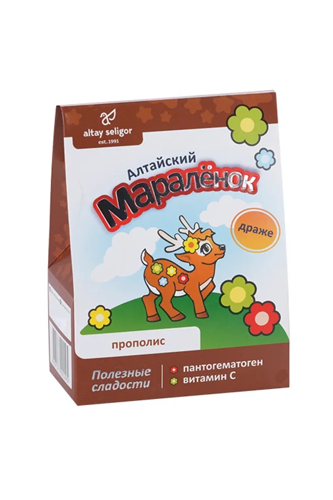 Алтайский мараленок Пантогематоген и прополис, драже жевательное, 70 г, 1 шт. фото