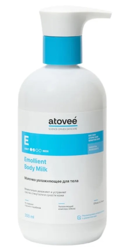 Atovee Essential Молочко увлажняющее липидовосстанавливающее, молочко, 300 мл, 1 шт. фото