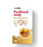 BioForte Рыбный жир с витаминами А, Д, Е, К, капсулы, 120 шт. фото 1
