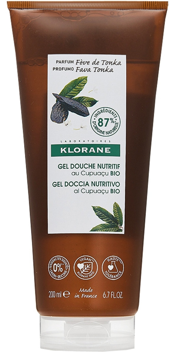 Klorane Гель для душа питательный бобы Тонка, 200 мл, 1 шт, для детей и взрослых фото