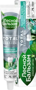 Лесной бальзам Total Комплекс Зубная паста, паста зубная, 75 мл, 1 шт, двойная мята фото