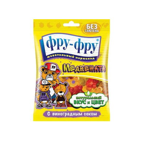 Фру-Фру Мармелад Медвежата, мармелад жевательный, 100 г, 1 шт. фото