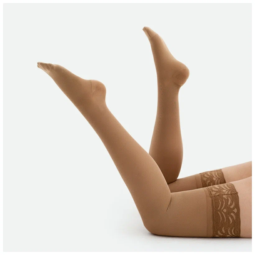 Venoteks comfort Чулки компрессионные с микрофиброй 2 класс компрессии, XL, 1 шт, бежевый, арт. 2С202 фото