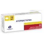 Аторвастатин, 10 мг, таблетки, покрытые пленочной оболочкой, 30 шт. фото