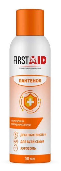 Ферстэйд Пантенол, 5 %, аэрозоль, 58 мл, 1 шт. фото