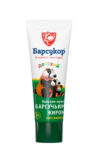 Барсукор бальзам-крем с барсучьим жиром, бальзам для наружного применения, 30 мл, 1 шт, для детей с 3 лет фото
