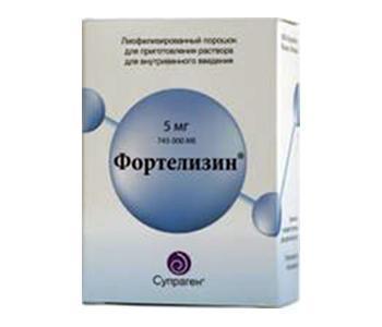 Фортелизин, лиофилизат для приготовления раствора для внутривенного введения, 1 шт, 5 мг (745 000 МЕ) фото
