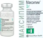Максипим, 1000 мг, порошок для приготовления раствора для внутривенного и внутримышечного введения, 1 шт. фото