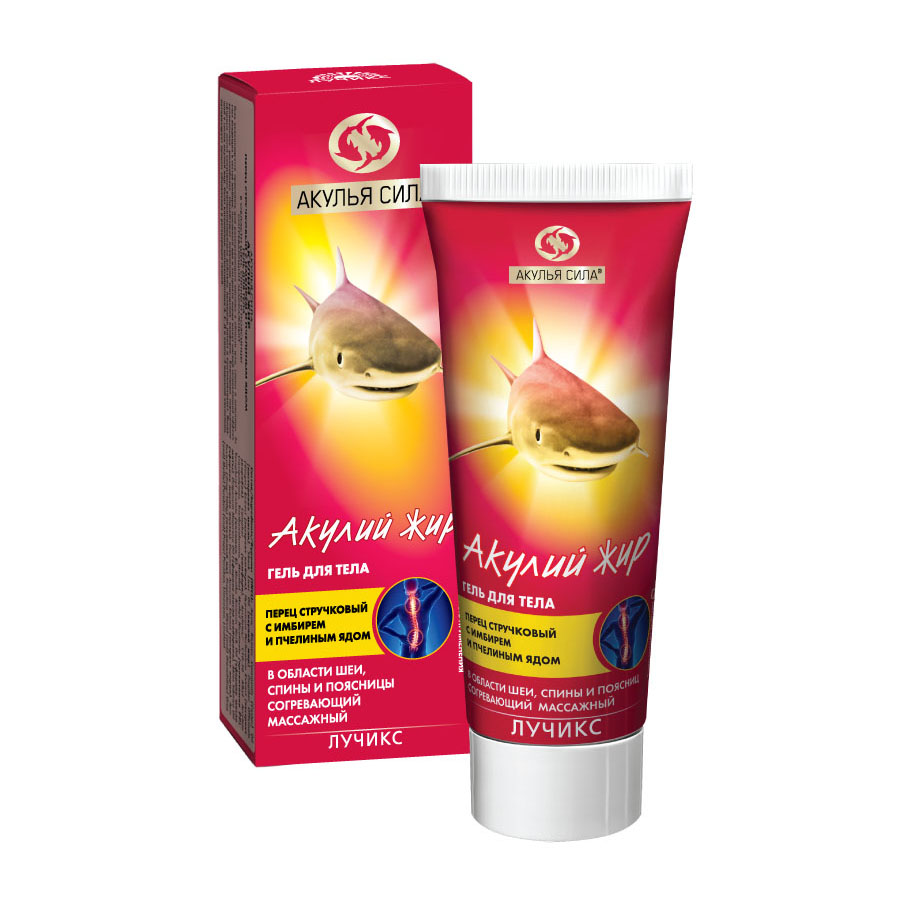Акулий жир Перец стручковый с имбирем и пчелиным ядом, гель для тела, 75 мл, 1 шт. фото