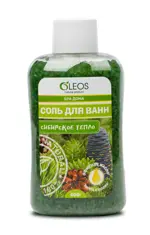 Oleos Морская соль для ванн Сибирское тепло, 400 г, соль для ванн, 1 шт, с эфирными маслами пихты и сосны фото