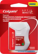 Colgate Оptic White Зубная нить, 25 м, нить зубная, 1 шт. фото