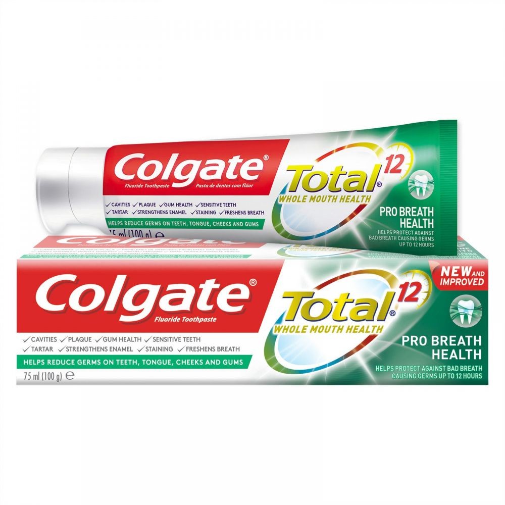 Colgate Total 12 Зубная паста Профессиональная Здоровое дыхание, паста зубная, 75 мл, 1 шт. фото