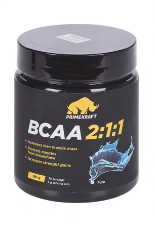 Prime kraft BCAA 2:1:1, порошок, 150 г, 1 шт, без вкуса фото