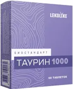 Lekolike Биостандарт Таурин, 1000 мг, таблетки, 60 шт. фото