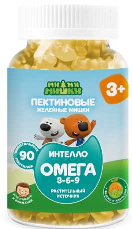 Ми-ми-мишки Фруктовые пастилки Омега 3-6-9, пастилки жевательные, 2 г, 90 шт, в форме мишек фото