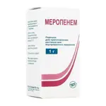 Меропенем, 1 г, порошок для приготовления раствора для внутривенного введения, 1 шт. фото