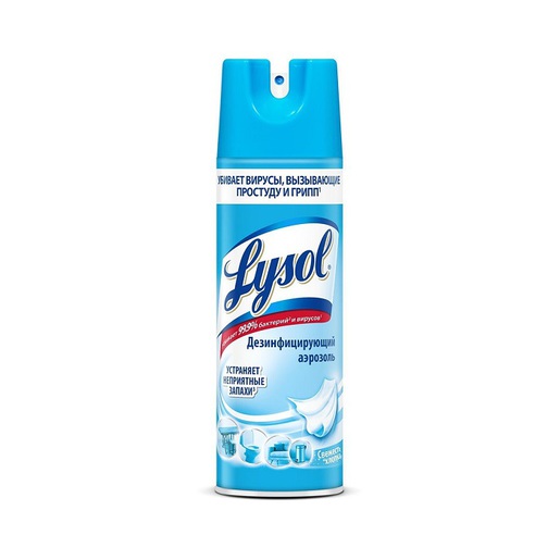 Lysol аэрозоль дезинфицирующий, аэрозоль, 400 мл, 1 шт, свежесть хлопка фото