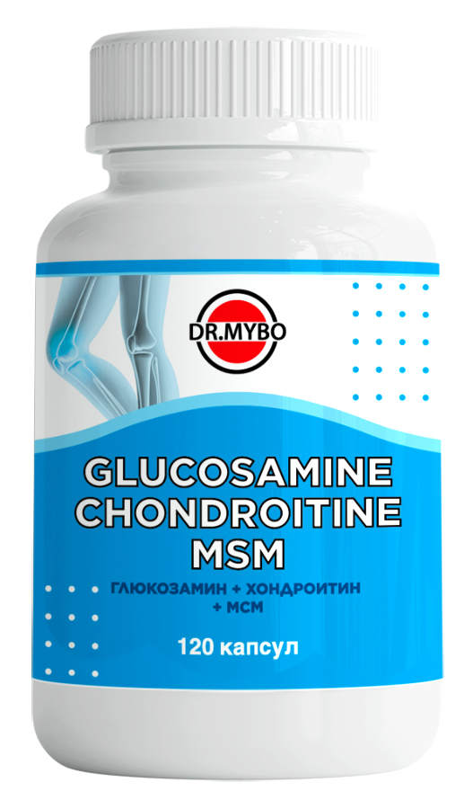 Dr Mybo Глюкозамин + Хондроитин + МСМ, капсулы, 120 шт. фото