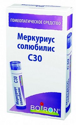 Меркуриус солюбилис С30, гранулы гомеопатические, 4 г, 1 шт. фото