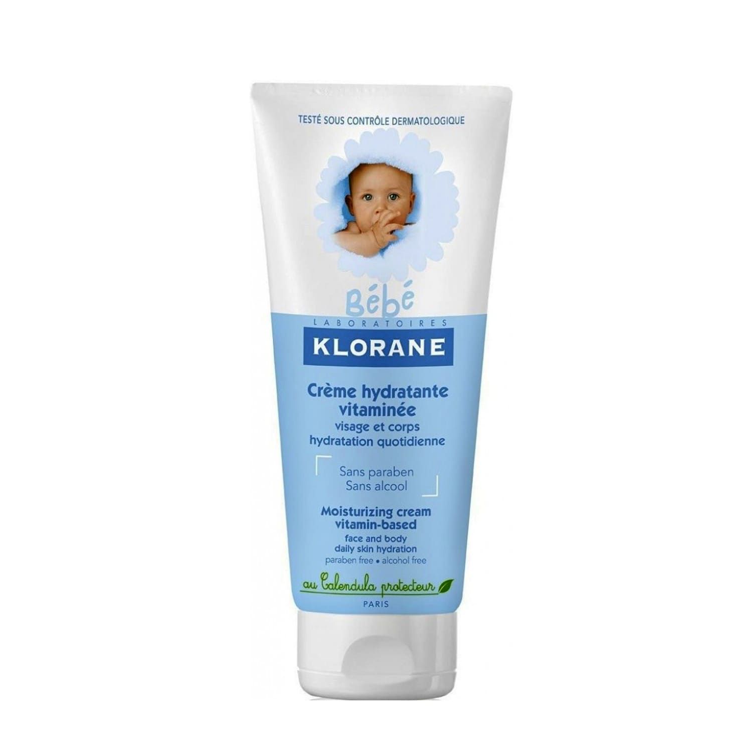 Klorane bebe Детский увлажняющий крем с витаминами и экстрактом календулы, крем, 200 мл, 1 шт. фото