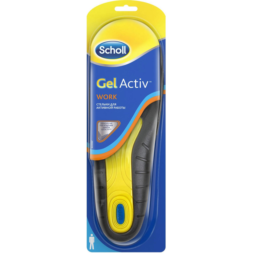 Scholl GelActiv Work стельки для активной работы, 2 шт, мужские фото