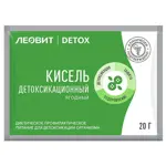 Леовит Detox Кисель детоксикационный ягодный, порошок, 20 г, 1 шт, клубника фото