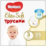 Huggies Elite Soft Подгузники-трусики, р. 3, 25 шт, 6-11 кг фото