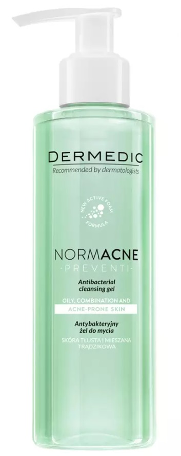 Дермедик Normacne Preventi Antibacterial cleansing gel, гель для умывания, 200мл, 1 шт. фото
