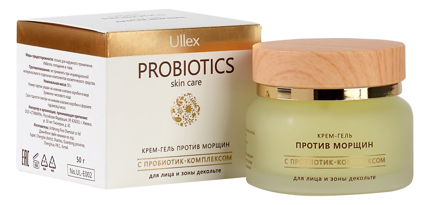 Ullex Probiotics крем-гель для лица и зоны декольте против морщин, крем, 50 г, 1 шт. фото