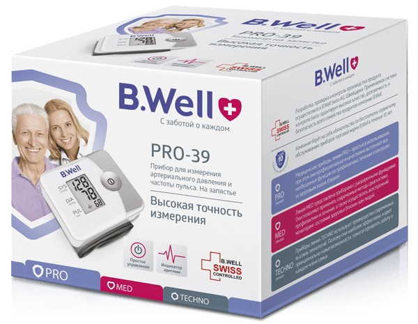 Тонометр на запястье B.Well PRO-39, 1 шт. фото