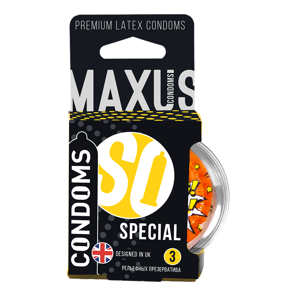 Maxus Special Air, презервативы, 3 шт, с ребристой и точечной поверхностью фото
