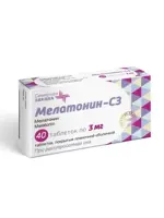 Мелатонин-СЗ, 3 мг, таблетки, покрытые пленочной оболочкой, 40 шт. фото